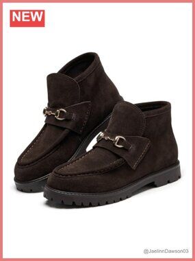 Genuine Leather Ankle Boots for Women Memory Foam Comfort Fall Booties